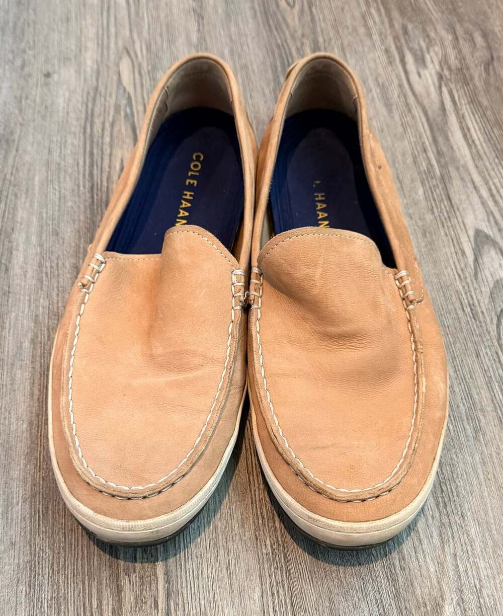 Cole Haan Claude Venetian Tan Nubuck Slip-On Driving Loafer Shoes Men's Size 10M